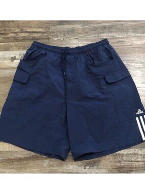 Vtg Vintage Adidas Mens XL Blue Cargo Shorts